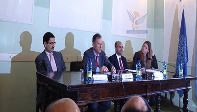 وزير التخطيط يحاضر عن مخرجات الحوار الوطني في روما