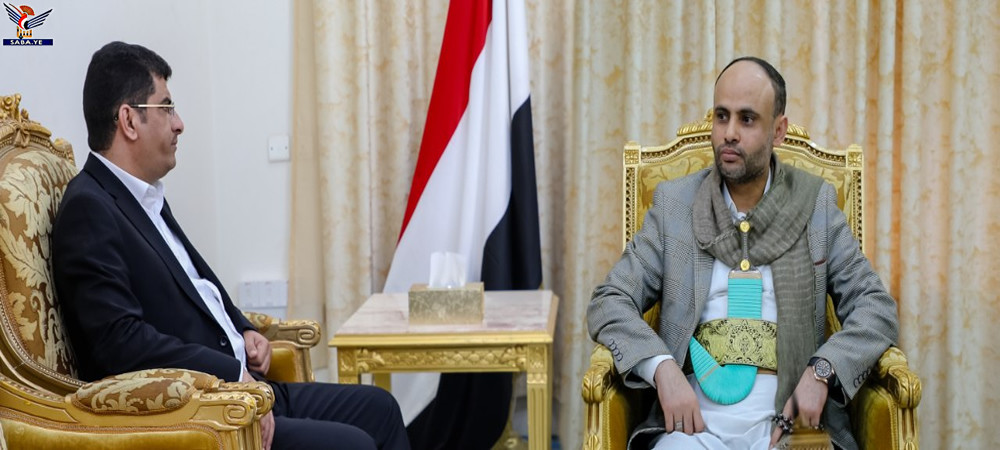 الرئيس المشاط يلتقي نائب رئيس الوزراء وزير المالية