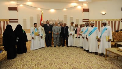 رئيس الجمهورية يستقبل مجموعة من حفظة القرآن الكريم